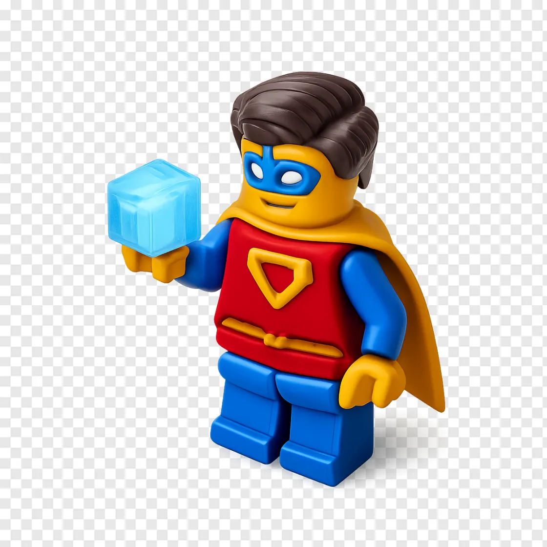 Brick Superhero Toy PNG Transparent Image