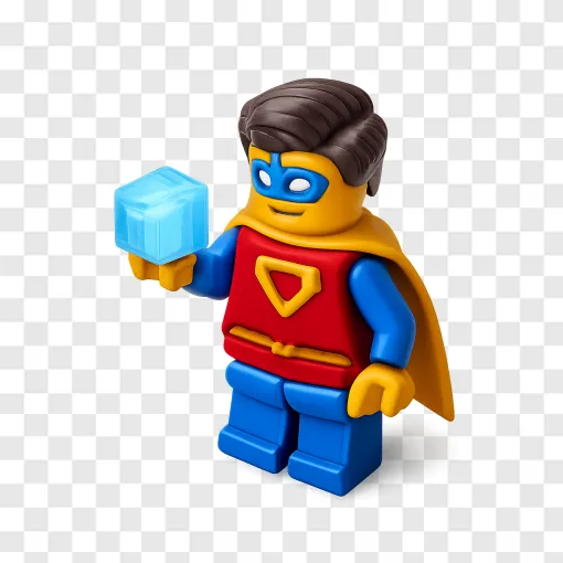Brick Superhero Toy PNG Transparent Image