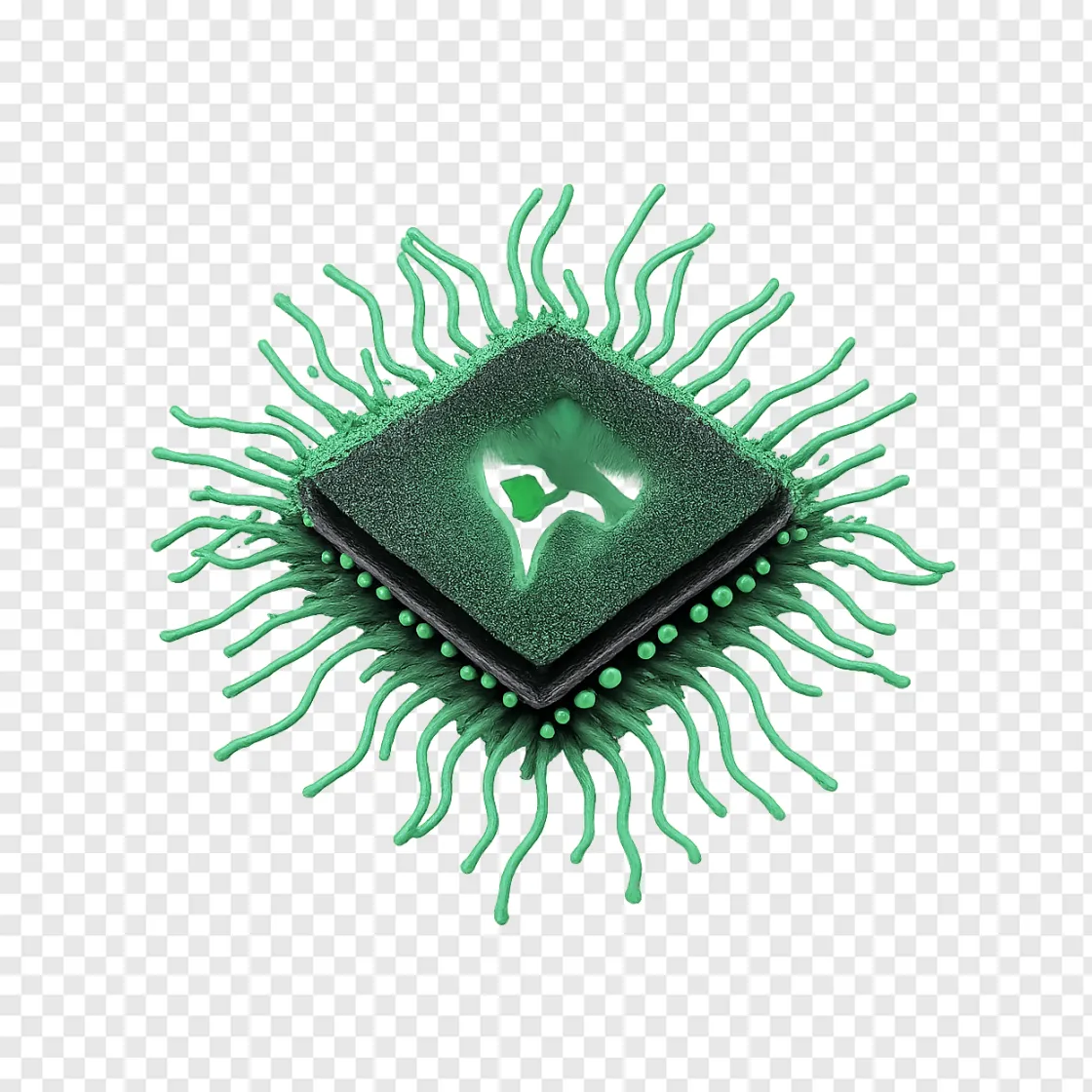 Nvidia AI Microchip PNG Transparent Image