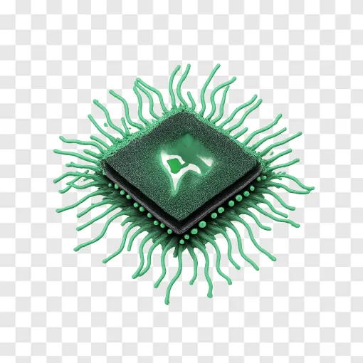 Nvidia AI Microchip PNG Transparent Image