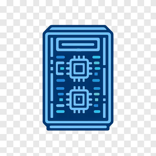 Futuristic AI Server Rack PNG For Tech Designs