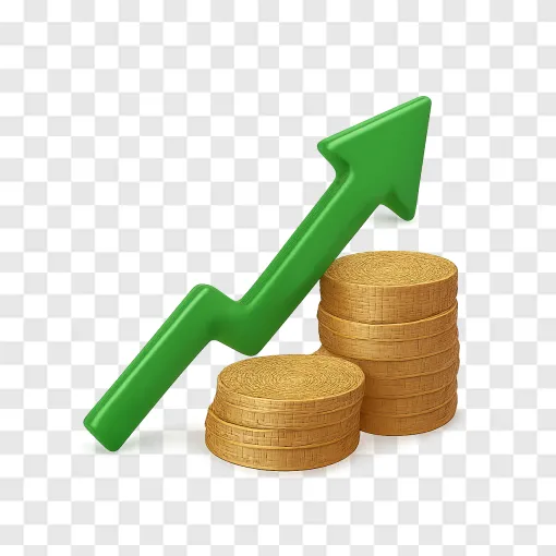 Stock Market Upward Trend Arrow PNG Transparent Background