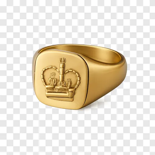 The Gentlemen Crown Signet Ring PNG
