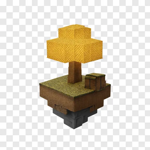 Minecraft Skyfactory Floating Island PNG Image