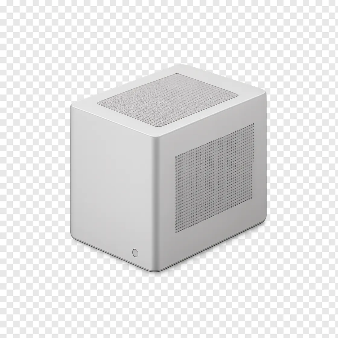 Compact Silver Desktop Computer Mac Mini PNG Image
