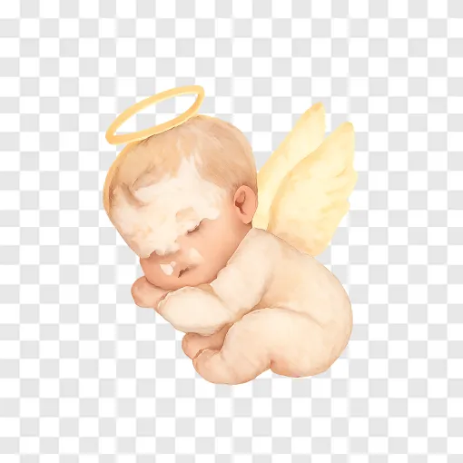 Cute Baby Angel PNG Transparent Image