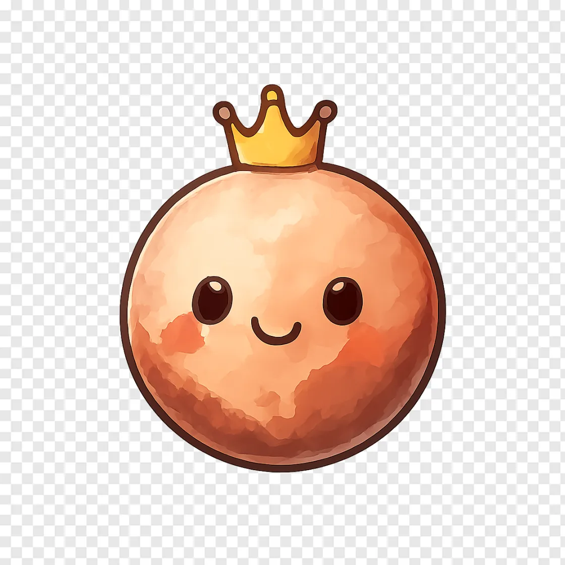 Cute Pluto Dwarf Planet PNG Image For Space Designs