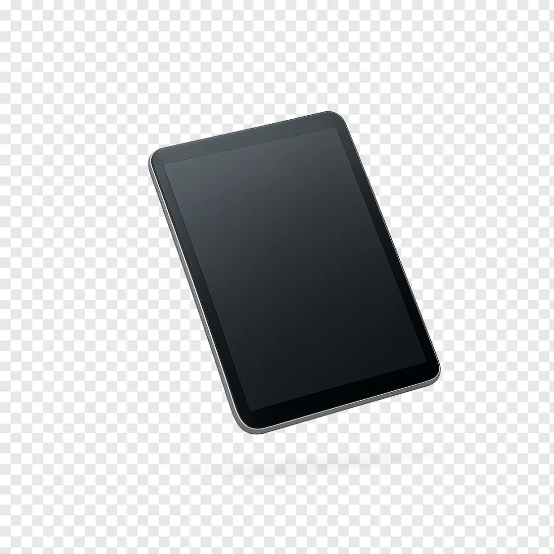 Modern Mini Tablet Device PNG Transparent Background