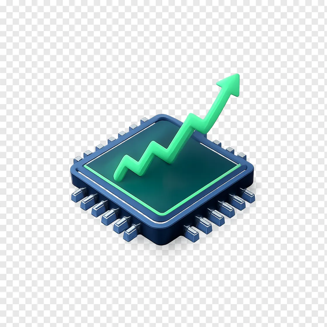 Nvidia Stock & Tech Financial Growth PNG