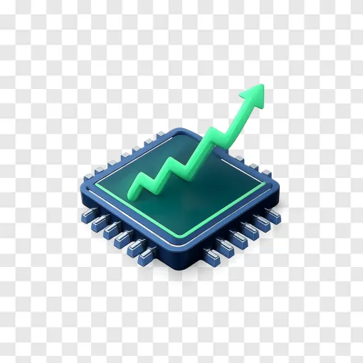 Nvidia Stock & Tech Financial Growth PNG