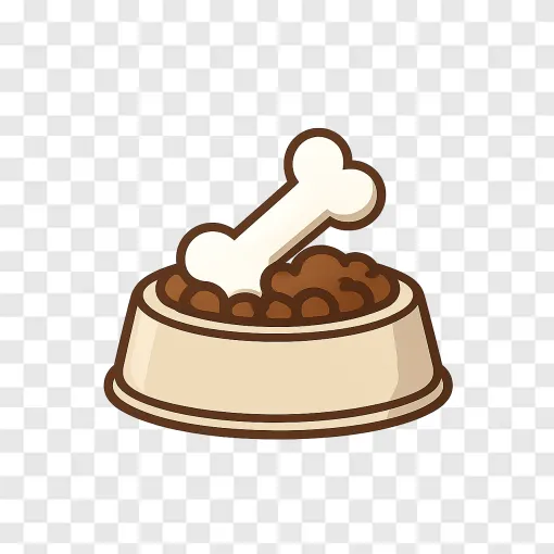 Dog Food Bowl PNG Transparent Background
