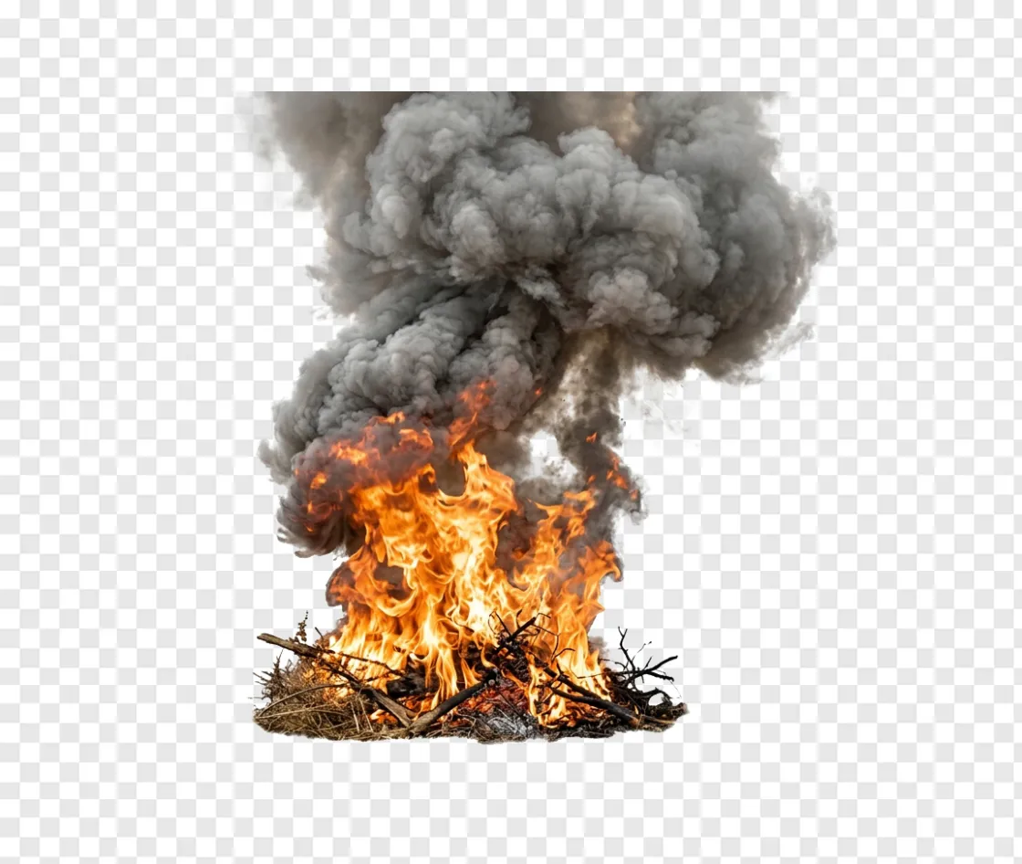 Wildfire PNG: Flame And Smoke Graphic