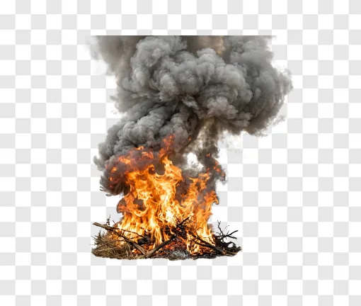 Wildfire PNG: Flame And Smoke Graphic