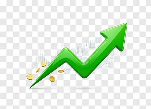 Stock Market Arrow PNG Graphic For Financial Reports