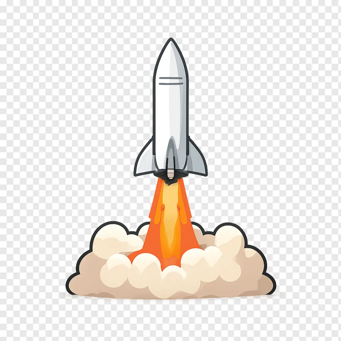 Space Rocket Launch PNG Transparent Background