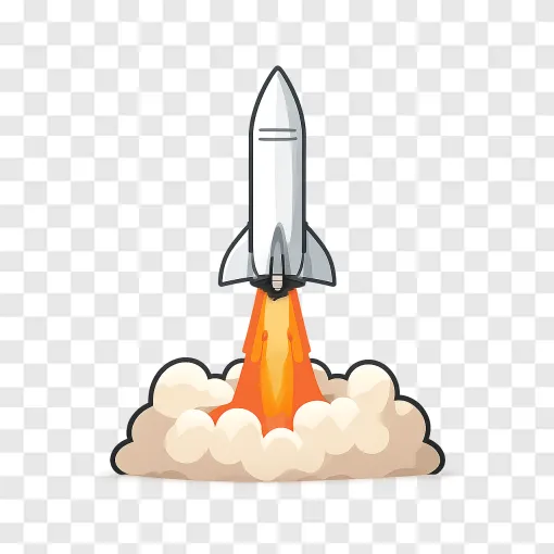 Space Rocket Launch PNG Transparent Background