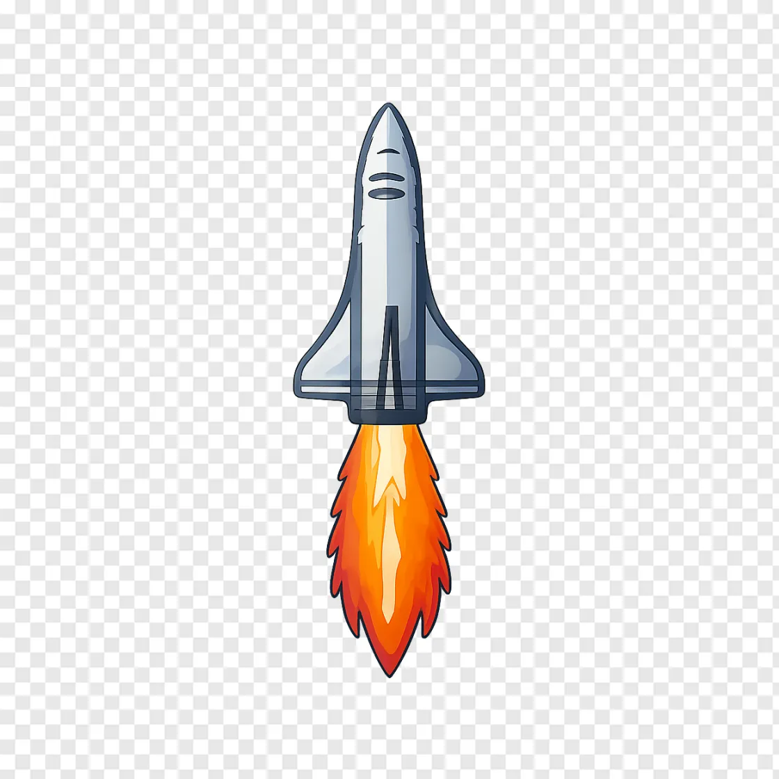 Space Rocket Launch PNG Transparent Background