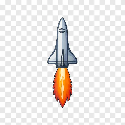 Space Rocket Launch PNG Transparent Background