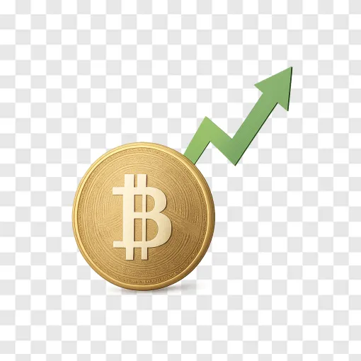 Bitcoin Price And Stock Market PNG Graphic