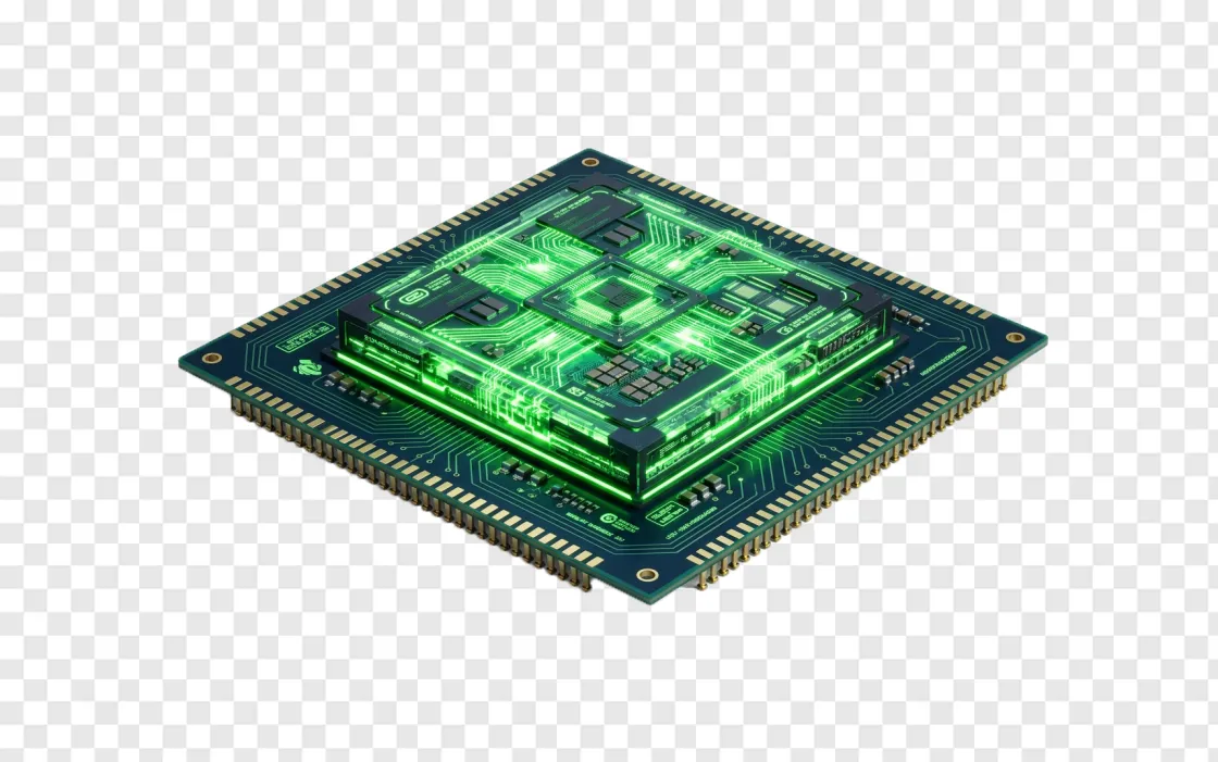 Nvidia GPU Microchip PNG Image