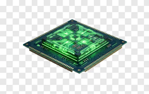 Nvidia GPU Microchip PNG Image