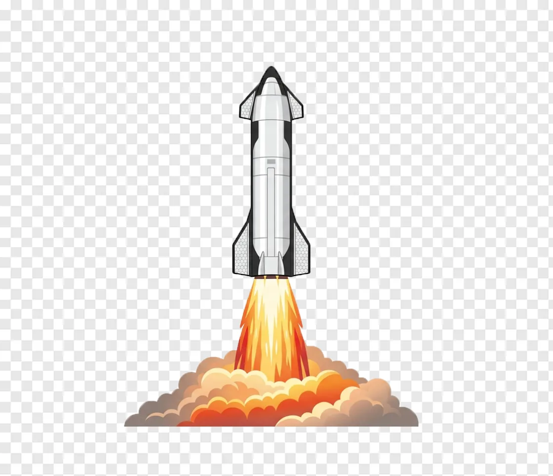 Space Rocket Launch PNG Image With Transparent Background