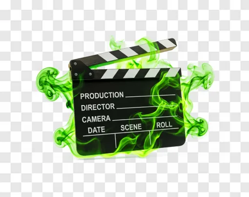 Cinematic Movie Clapperboard PNG Transparent Background