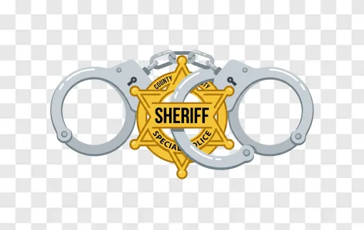 Buddy Cop Badge And Handcuffs PNG Icon