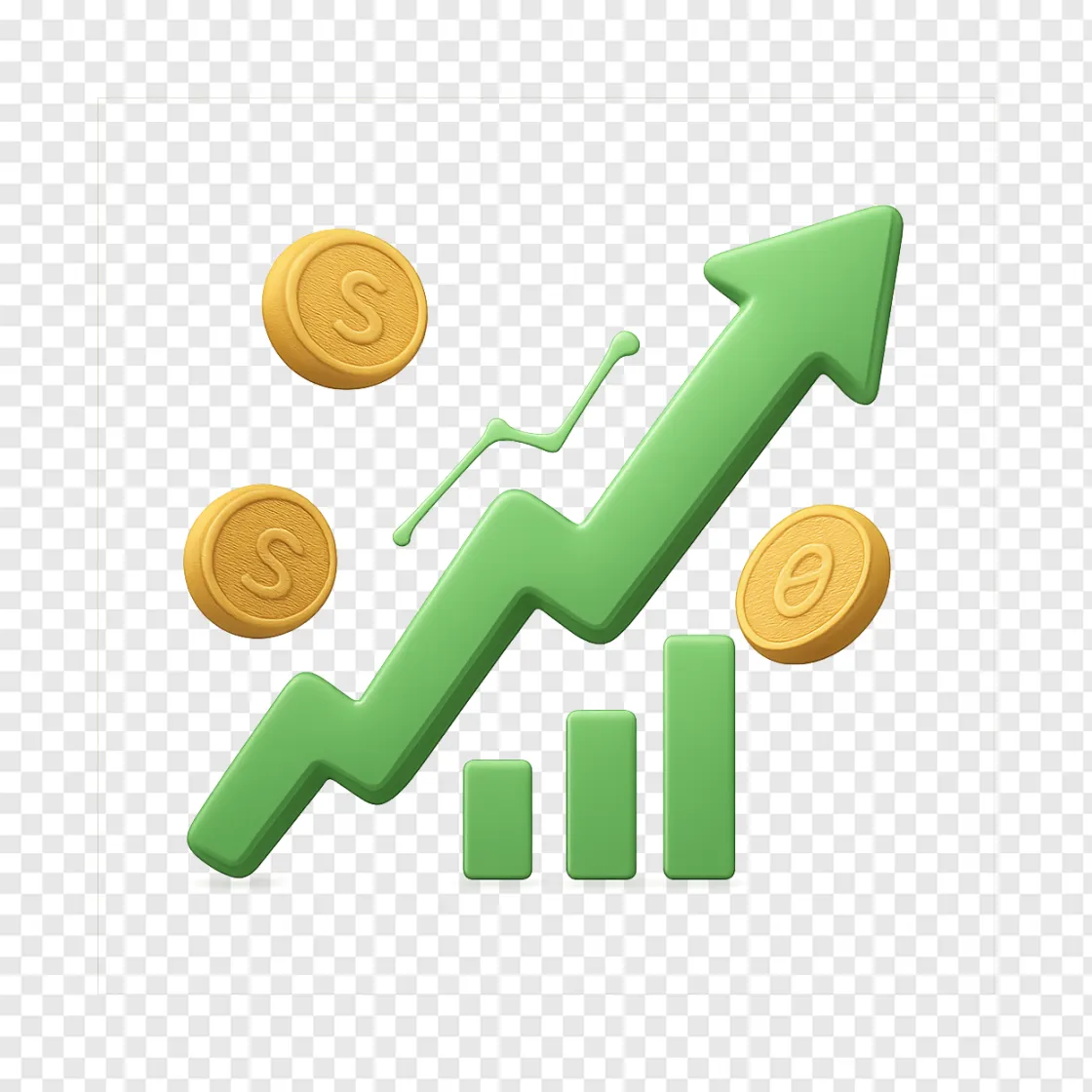 Stock Market Upward Trend PNG For Financial Design