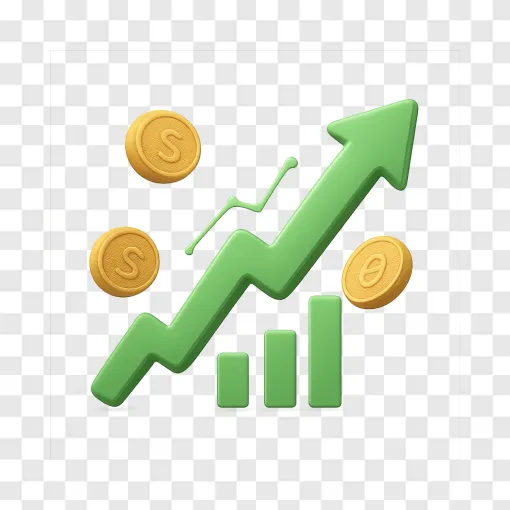 Stock Market Upward Trend PNG For Financial Design