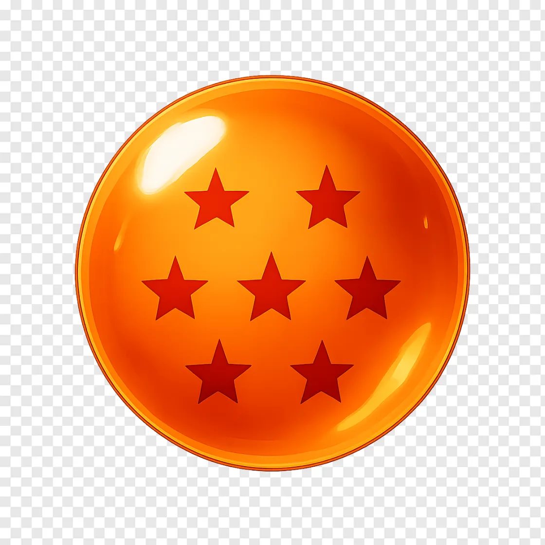Anime Orange Crystal Ball PNG Transparent Background