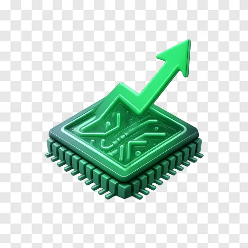 Nvidia Stock And Tech Chip PNG Image For Financial Presentations