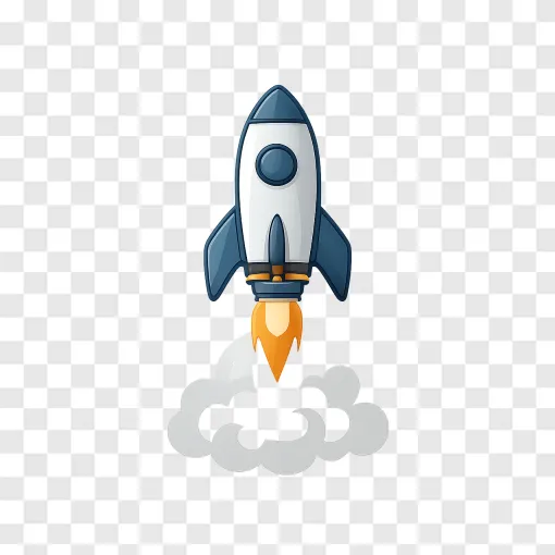 Space Rocket Launch PNG Transparent Image