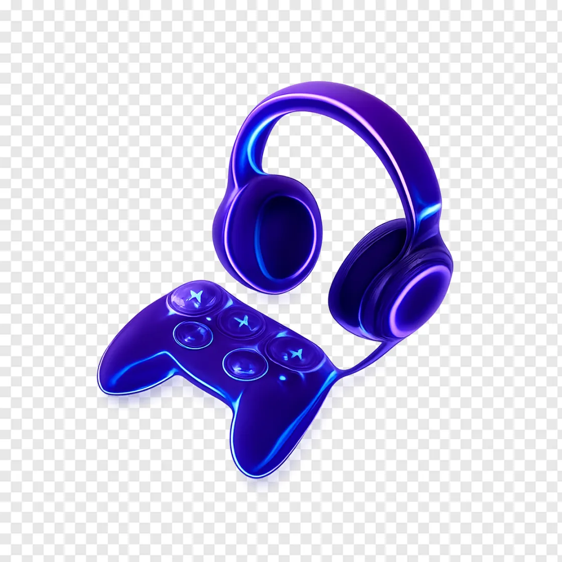 Futuristic Gaming Controller PNG Transparent Background