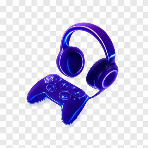 Futuristic Gaming Controller PNG Transparent Background