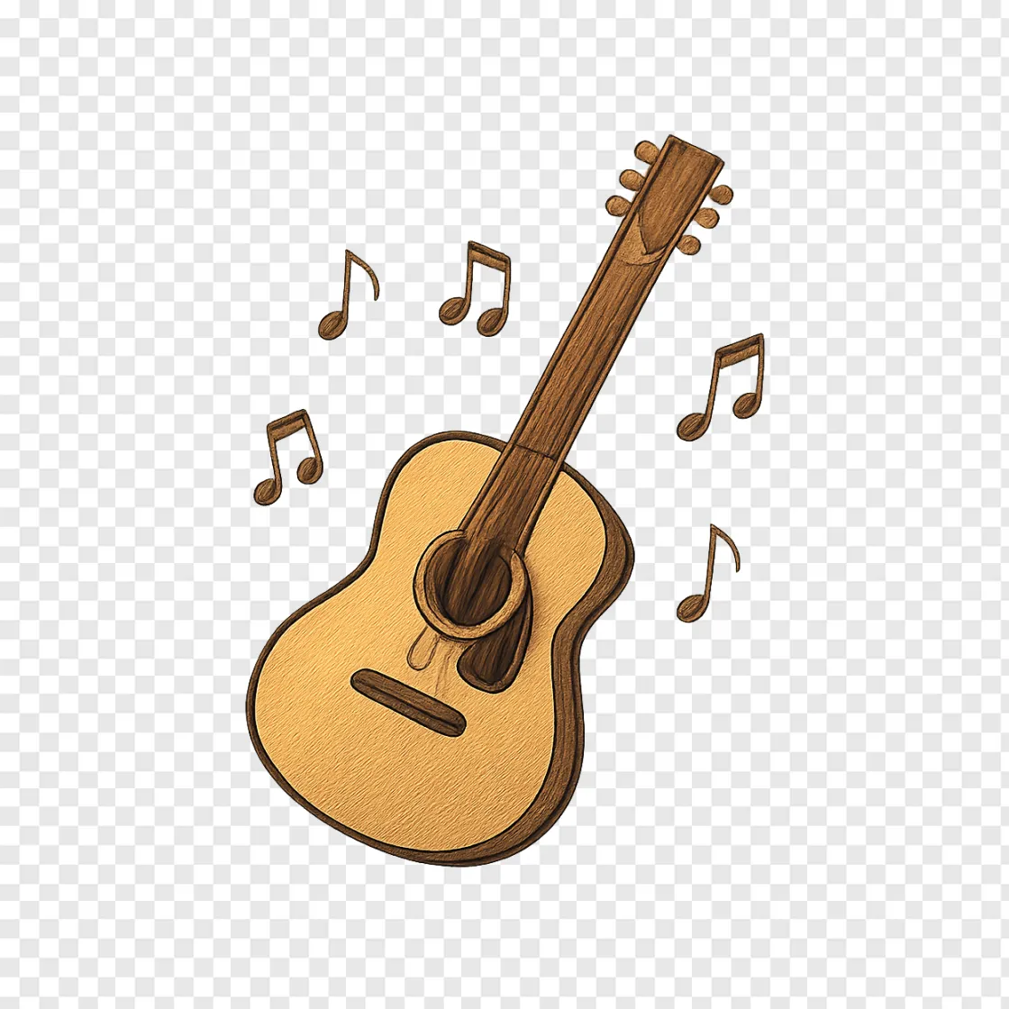 Country Music Acoustic Guitar PNG For Design