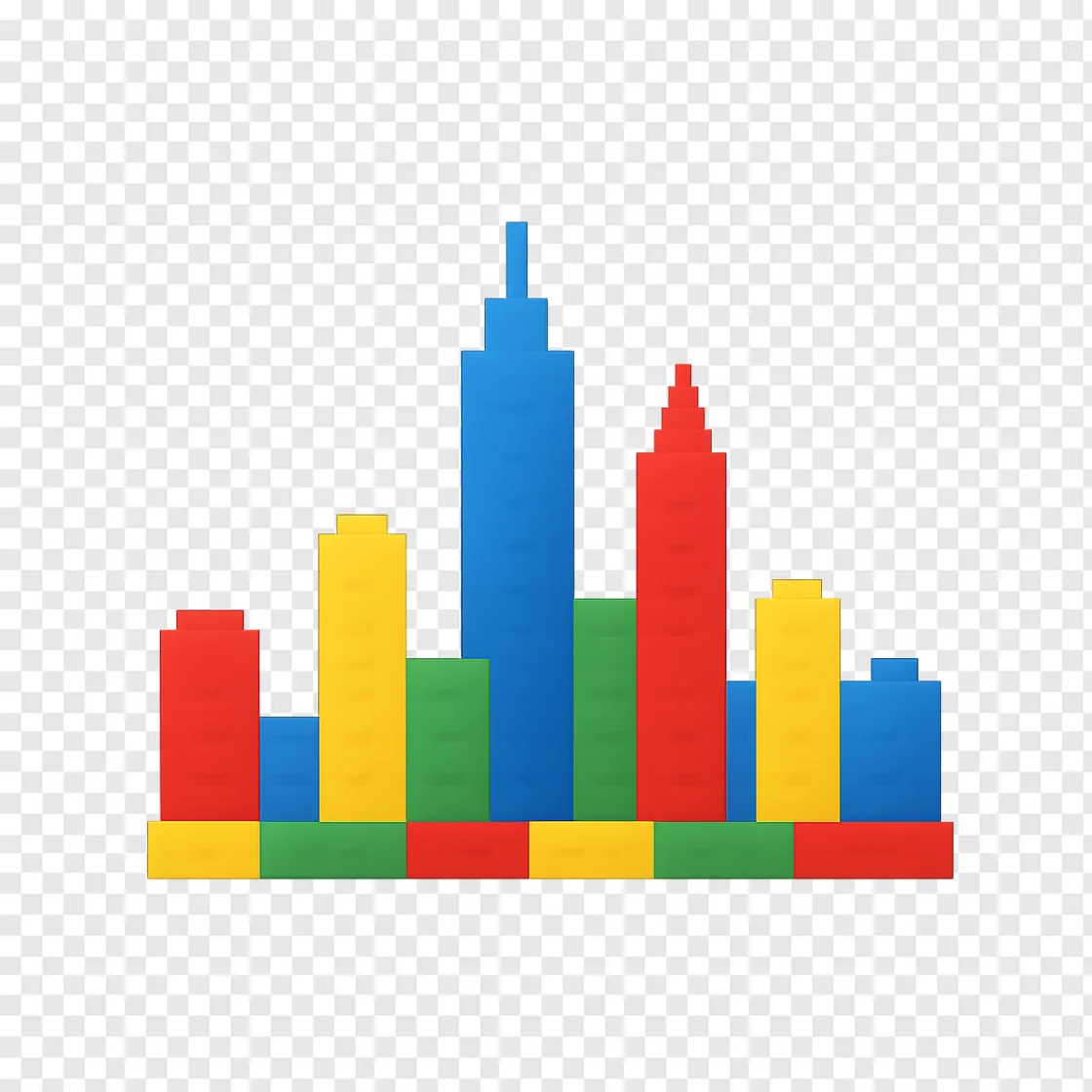 LEGO Skyline PNG Transparent Background