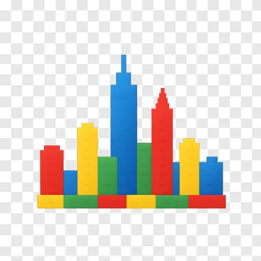 LEGO Skyline PNG Transparent Background