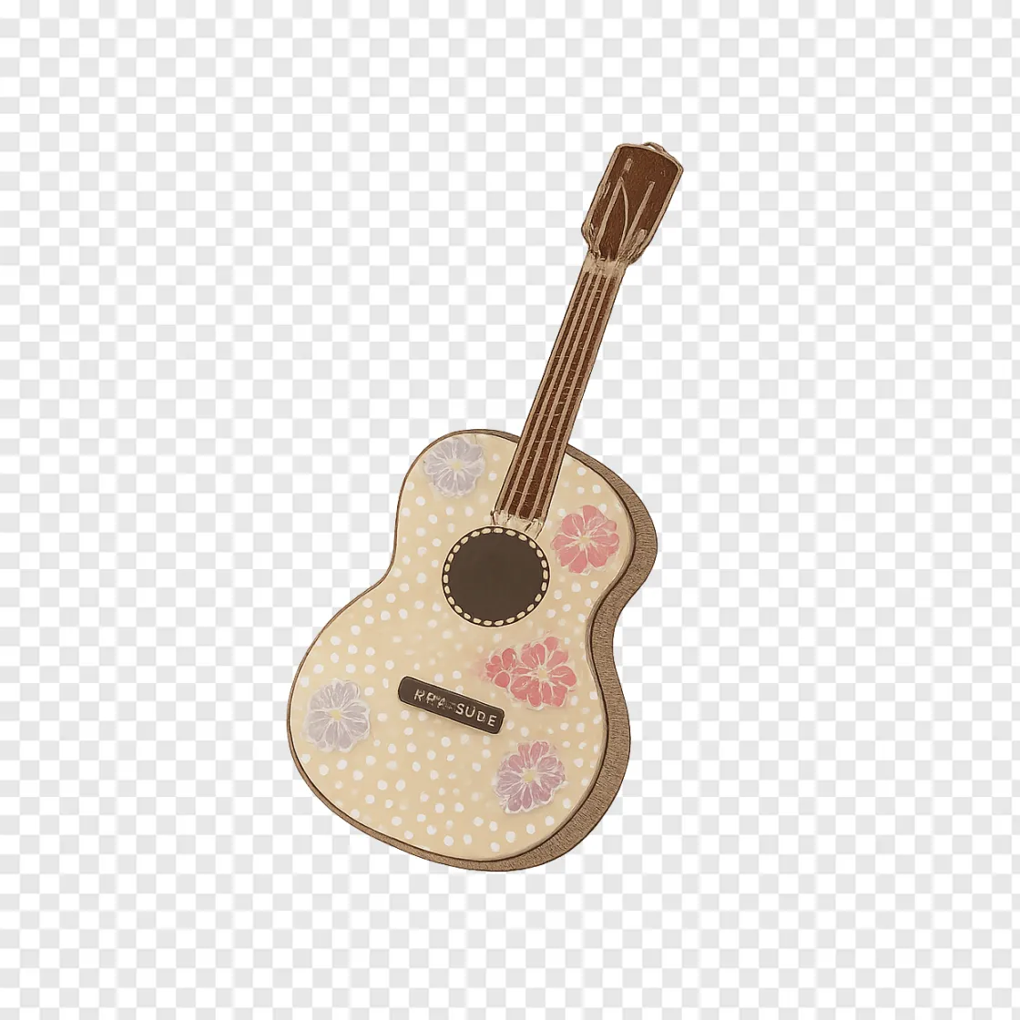 Sparkling Country Acoustic Guitar PNG Design