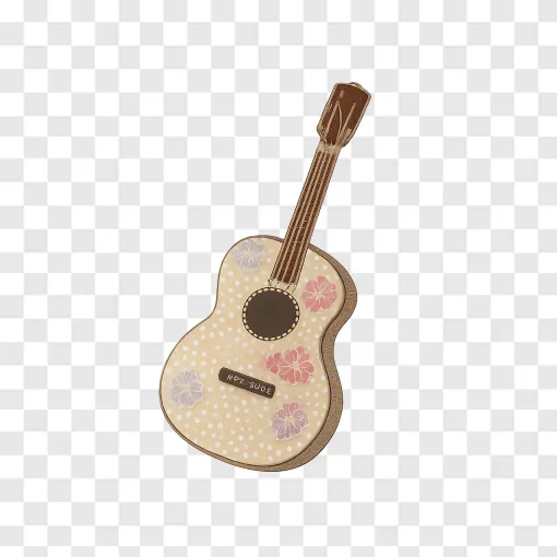 Sparkling Country Acoustic Guitar PNG Design