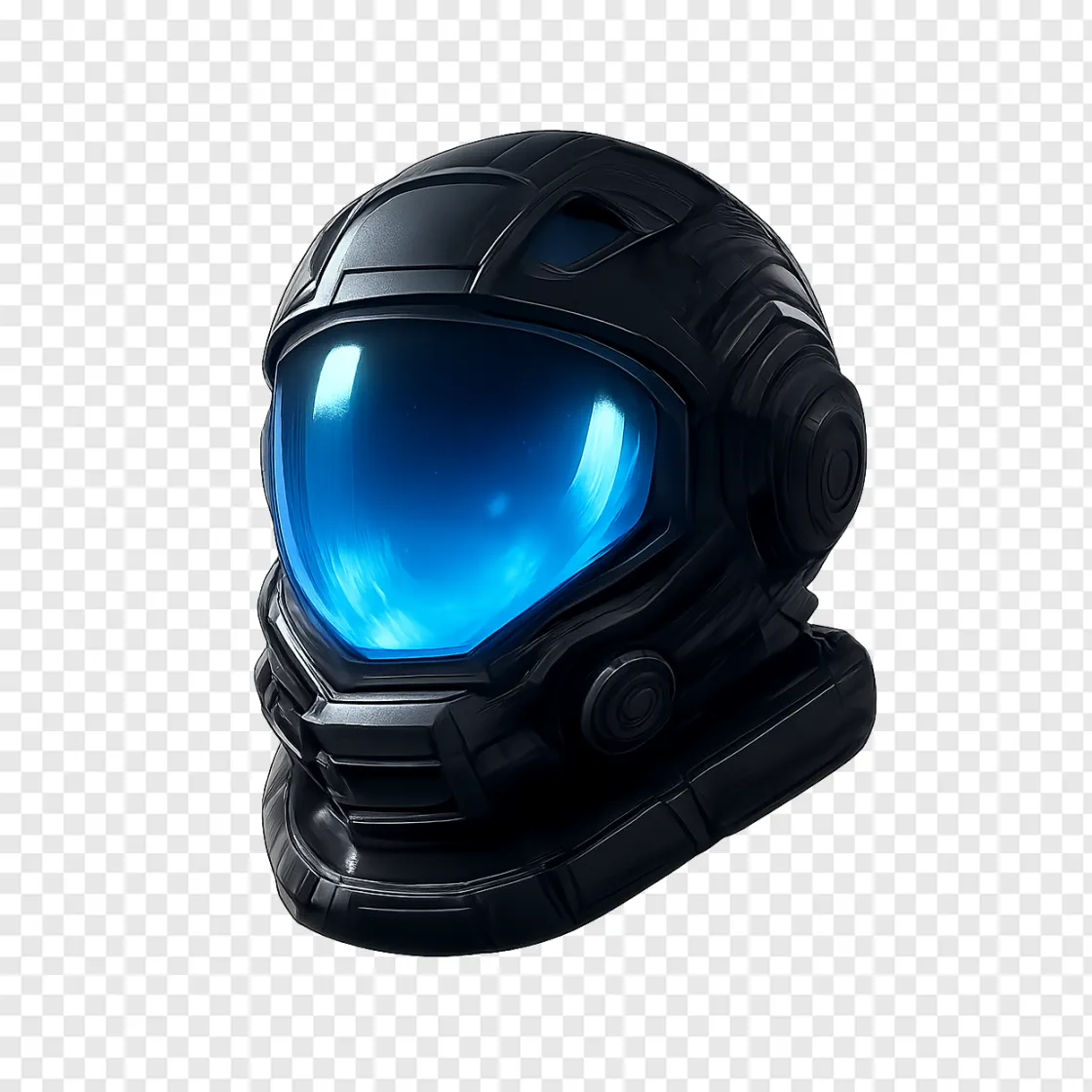 Futuristic Sci-Fi Helmet PNG Transparent Image