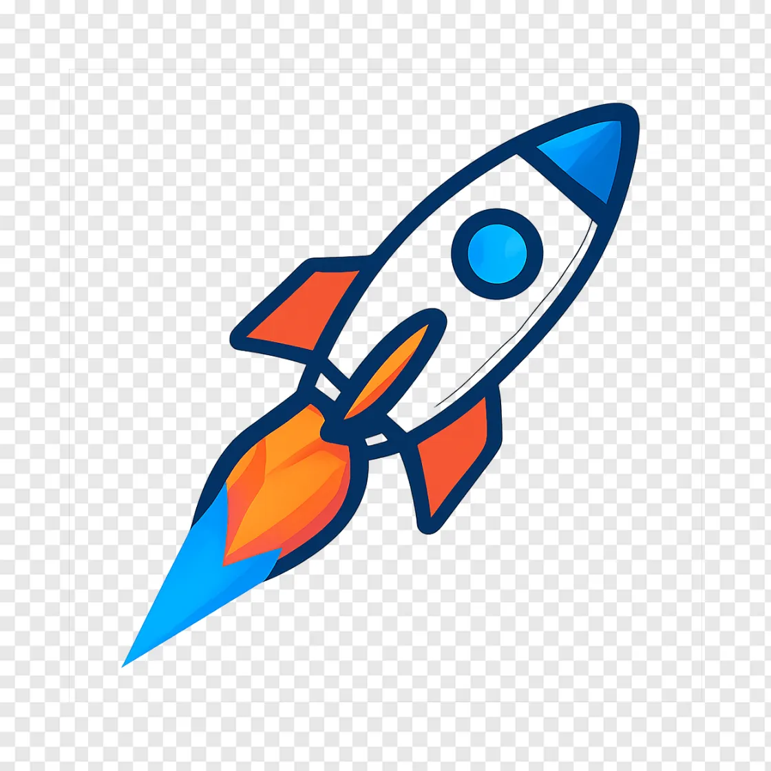 Space Rocket Launch PNG Transparent Image