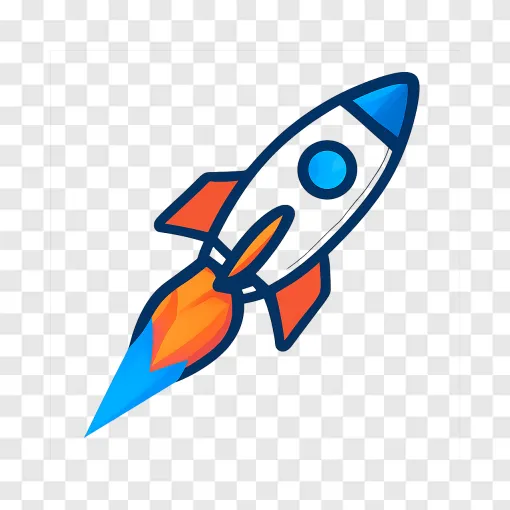 Space Rocket Launch PNG Transparent Image