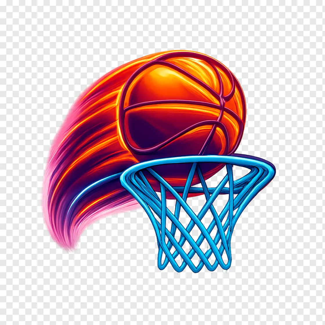 Basketball Glow Net PNG Transparent Image