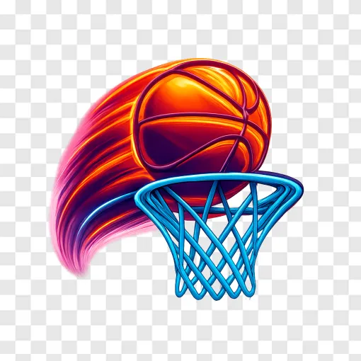 Basketball Glow Net PNG Transparent Image