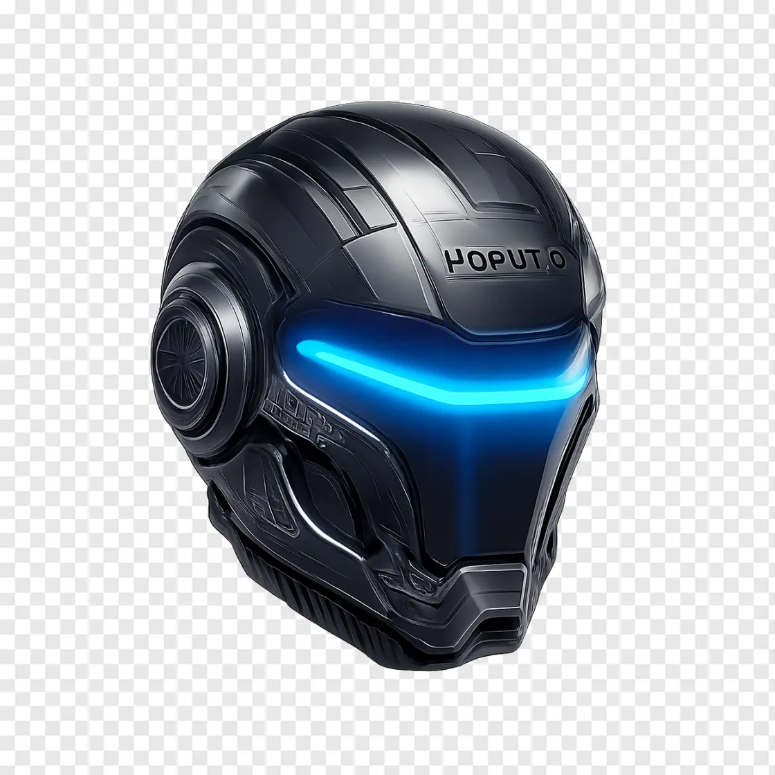 Futuristic Sci-Fi RoboCop Helmet PNG Free Download