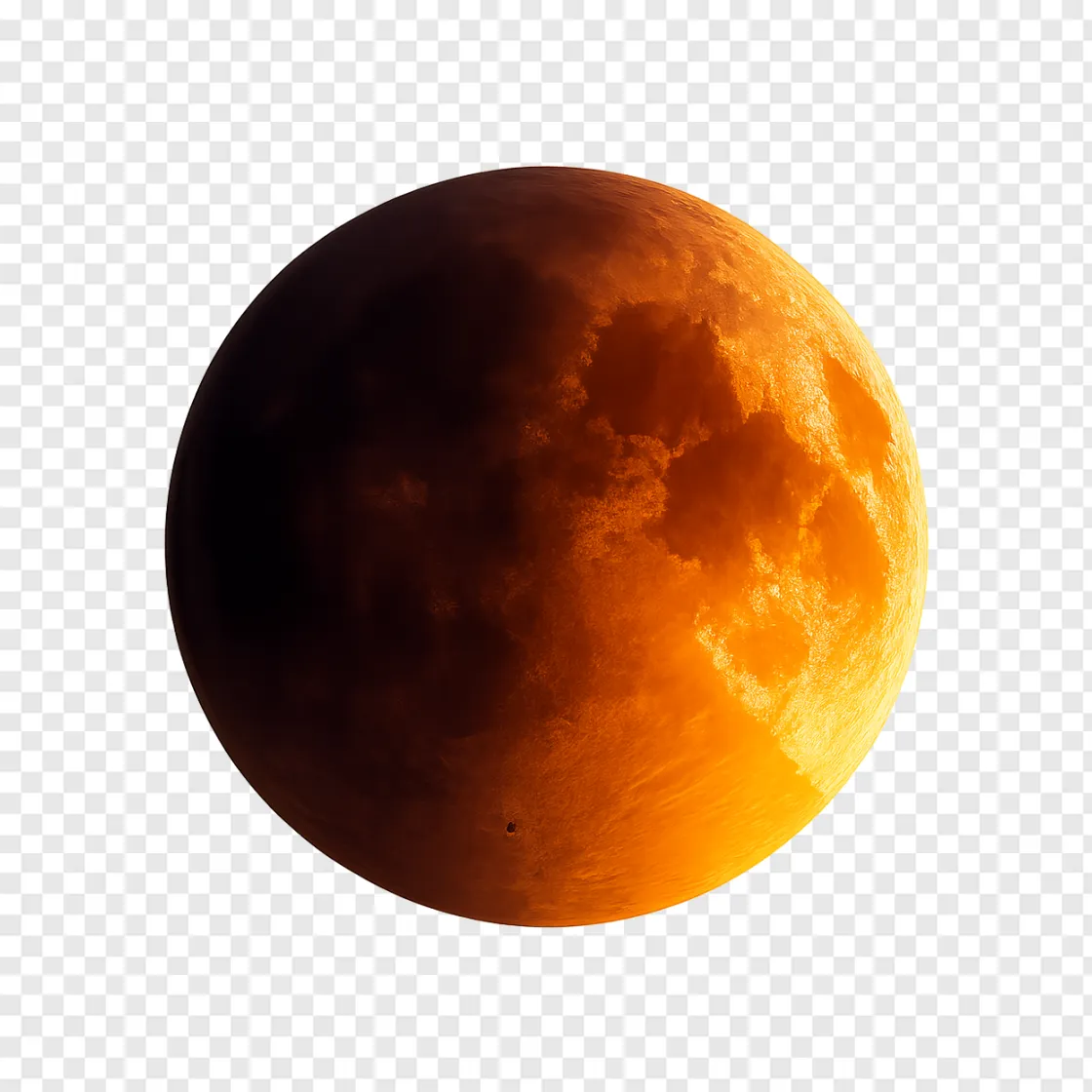 Partial Lunar Eclipse PNG Image For Astronomy Projects