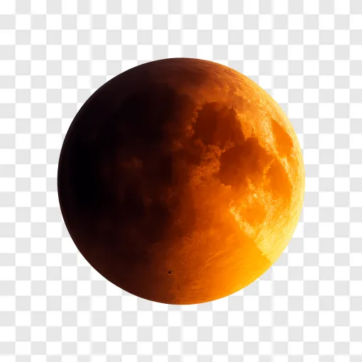 Partial Lunar Eclipse PNG Image For Astronomy Projects