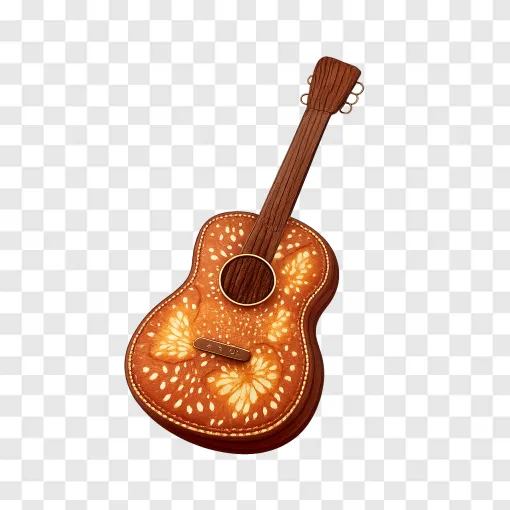Glitter Country Music Guitar PNG Free Download