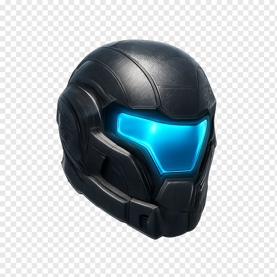 Sci-Fi Gaming Helmet PNG Transparent Background